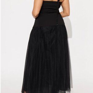 Good Impression Maxi Dress - Black/Black NWT FASHIONNOVA BRAND